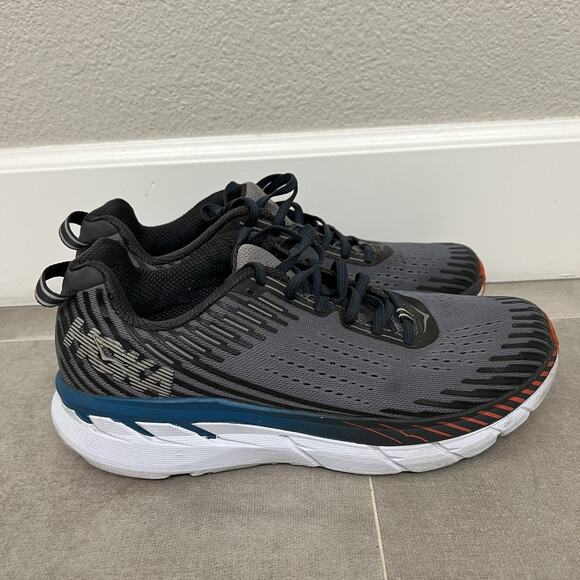 HOKA One One Clifton 5 Mens Size 9.5 Gray Athletic Running Outdoor Shoes main image 4